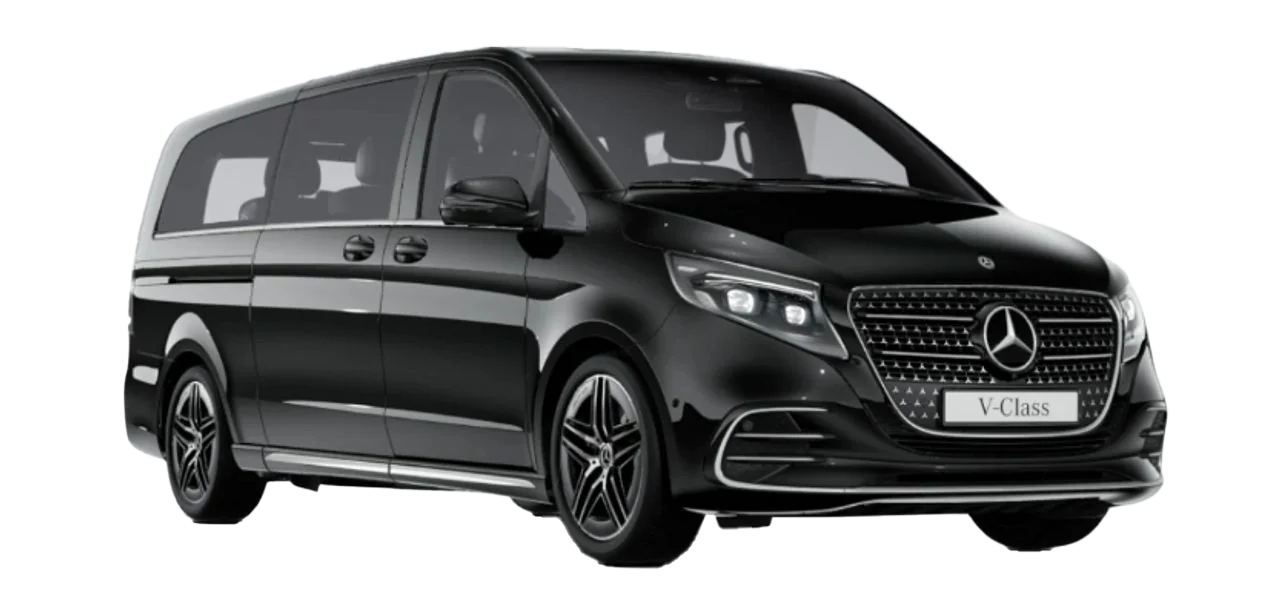 Van Mercedes Clase V con chófer privado en Barcelona
